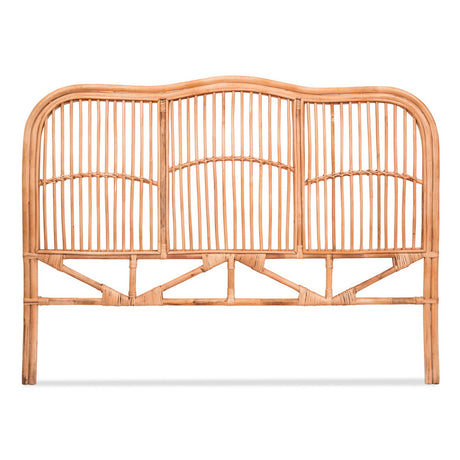 Artiss Bed Headboard Queen Bedhead Rattan - NERO Pine