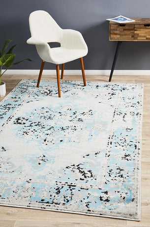 Alexa Transitional Rug Blue Grey by Rug Culture - 400X300CM