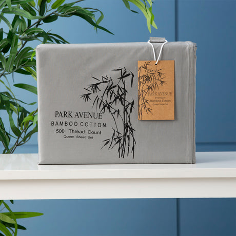 Bamboo Cotton 500 Thread Count Charcoal Sheet Sets by Park Avenue