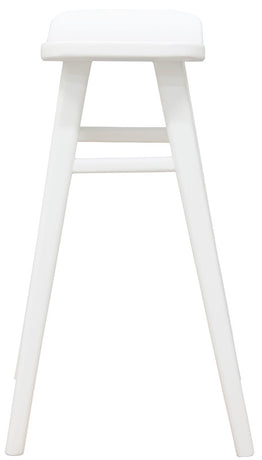 Aria Oval Solid Timber Counter Stool (White)