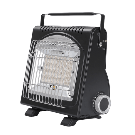 AMZ 1700W 2-in-1 Portable Outdoor Camping Butane Gas Heater Stove Steel Iron Aluminium Metal Manual Application for Travel