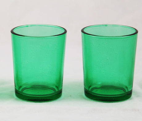 10 Pack Green Glass Votive Candle Holders Table Centreoieces Xmas Wedding Anniversary Event Recption Party Function or Home Decor