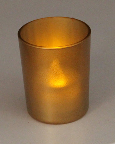 10 Pack Matt Gold Glass Votive Candle Holders Table Centreoieces Xmas Wedding Anniversary Event Recption Party Function or Home Decor