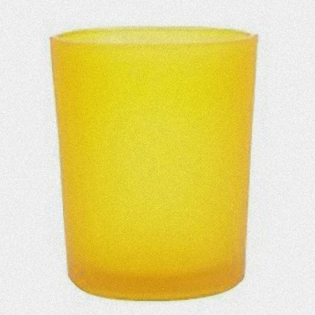 10 Pack Yellow Frosted Glass Votive Candle Holders Table Centreoieces Xmas Wedding Anniversary Event Recption Party Function or Home Decor