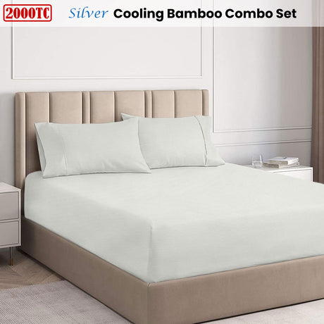Ramesses Silver 2000TC Cooling Bamboo Combo Set