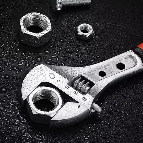 8inch 10inch 12inch Durable Chrome Vanadium Steel Rubberized Grip Adjustable Wrench - 8inch