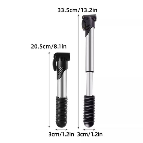 Aluminium Mini Bicycle Air Pump Bike Hand Ball Inflator Portable Cycling Tyre