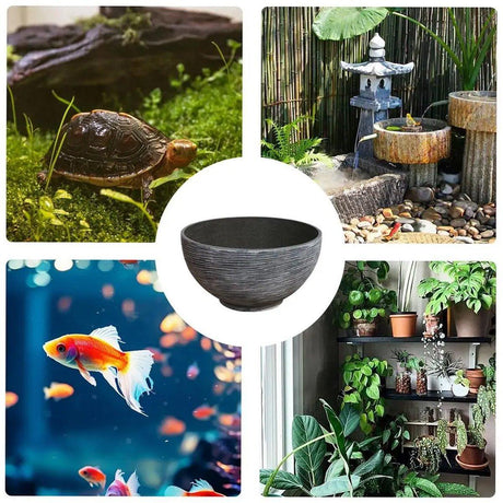 Ancient Fish Tank Lotus Flower Pot Water Lily Bowl Garden Decorative Planter