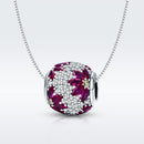 925 Sterling Silver Diy Beaded Spring Bracelet With Pendant