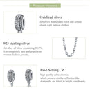 925 Sterling Silver Simple Diamond Beaded Bracelet Safety Chain