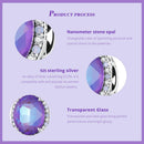 925 Sterling Silver Symphony Purple Moonlight Gemstone Diy Bracelet