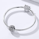 925 Sterling Silver Retro Flower Texture Beads For Diy Bracelets & Necklaces