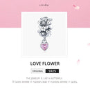 925 Sterling Silver Flower Bead Bracelet Charms