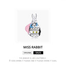 925 Sterling Silver Bunny Bead Bracelet / Necklace Accessory
