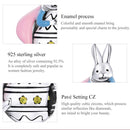 925 Sterling Silver Bunny Bead Bracelet / Necklace Accessory