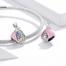 925 Sterling Silver Bunny Bead Bracelet / Necklace Accessory