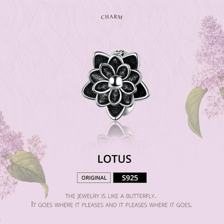 925 Sterling Silver Beaded Bracelet With Lotus Beads