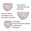 925 Sterling Silver Pink Glass Rose Bracelet Bead