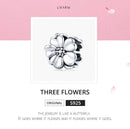 925 Sterling Silver Flower Beaded Bracelet Accessory