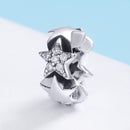925 Sterling Silver Zircon Inlaid Star Necklace / Bracelet Pendant