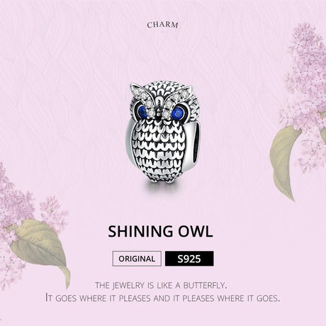 925 Sterling Silver Owl Beads For Diy Bracelets & Necklaces
