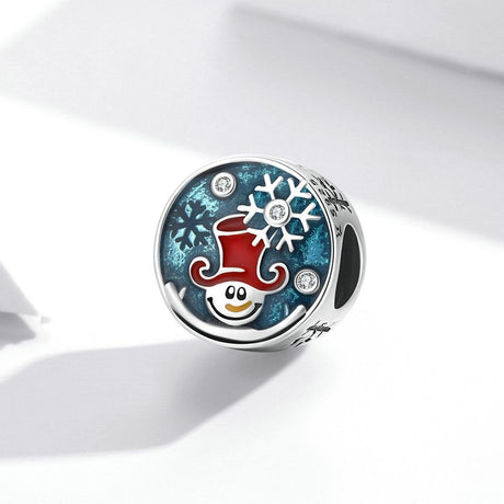 925 Sterling Silver Clown Snowman Beads For Diy Bracelets & Necklaces