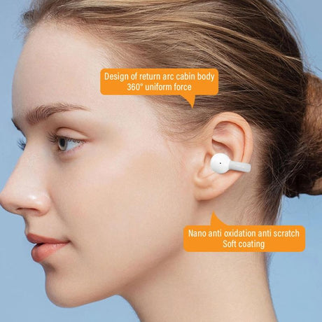 Touch Bone Conduction Bluetooth Earphone with Charging Warehouse - Ear Clip Type - Black