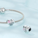 925 Sterling Silver Sisters Love Heart Zircon Bracelet