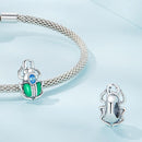 925 Sterling Silver Zircon Beetle Oil Drip Bracelet