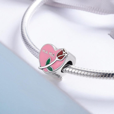 925 Sterling Silver Platinum Plated Pendant Beads