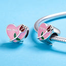 925 Sterling Silver Platinum Plated Pendant Beads