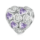 925 Sterling Silver Heart Infinity Bracelet With Zirconia Beads