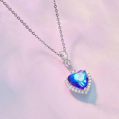 925 Sterling Silver Ocean Heart Zircon Bracelet Bsc775