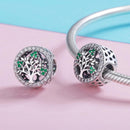 925 Sterling Silver Tree Of Life Diamond Pendant Bead Accessory Style - Bead