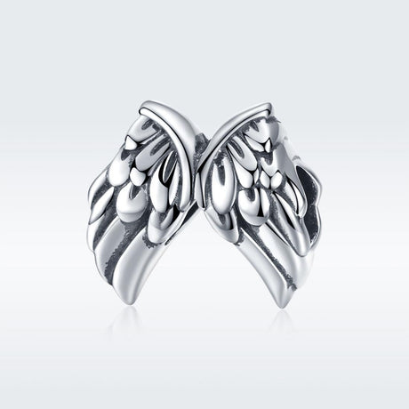 925 Sterling Silver Angel Wing Beads For Diy Bracelets Style - Bead