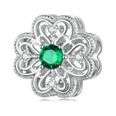 925 Sterling Silver Four Leaf Clover Beaded Bracelet