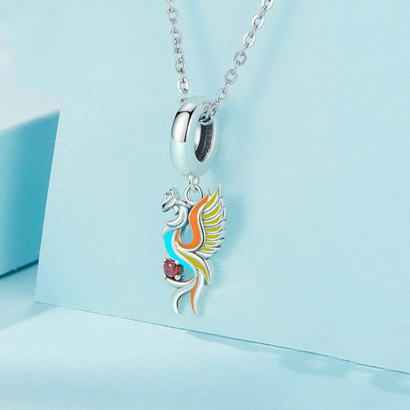 925 Sterling Silver Phoenix Bracelet With Zircon Pendant