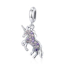 925 Sterling Silver Diy Unicorn Beaded Bracelet & Necklace Set Pendant Beads Style - Bead