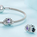 925 Sterling Silver Zircon Lotus Bracelet