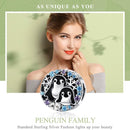 925 Sterling Silver Penguin Bracelet With Diamond Beads