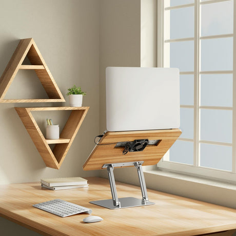 Adjustable Folding Laptop Stand With Cooling Fan - Portable Tablet Holder