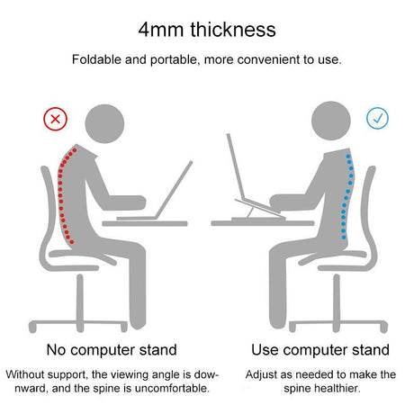 Adjustable Laptop Stand - Portable Folding Heat Dissipation Desktop Holder