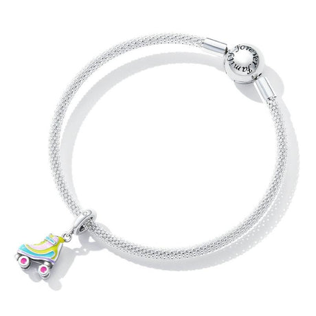 925 Sterling Silver Skate Diy Pendant Beads For Bracelet