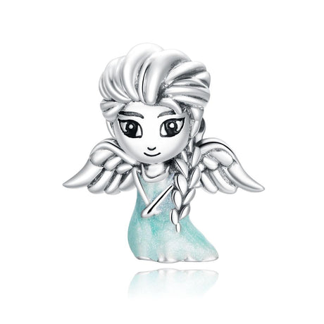925 Sterling Silver Snowflake Elf Girl Beads For Diy Bracelets & Necklaces