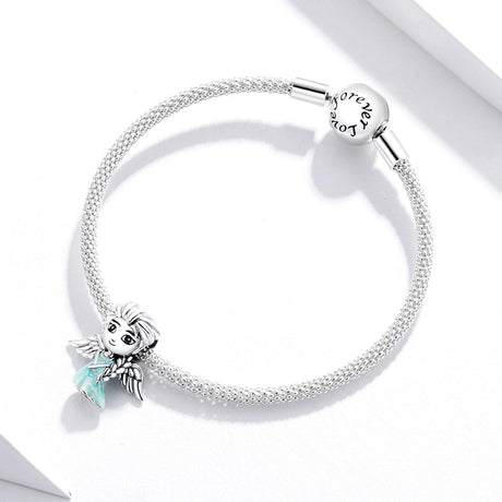 925 Sterling Silver Snowflake Elf Girl Beads For Diy Bracelets & Necklaces