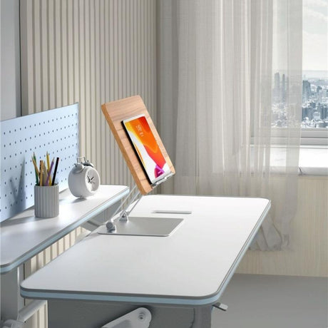 Aluminum Desktop Book Stand With Wood Board