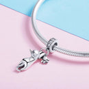 925 Sterling Silver Cat Charm For Diy Bracelet Style - Pendant