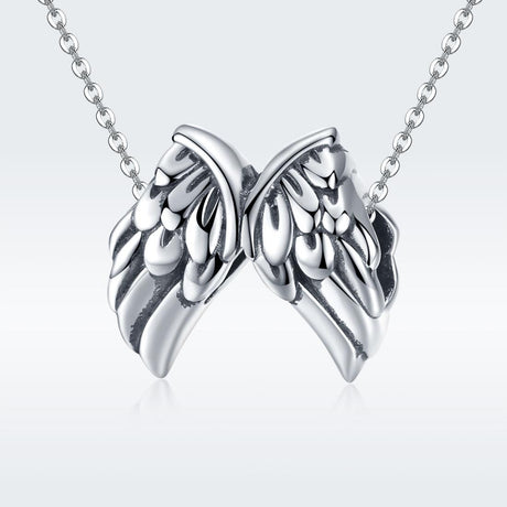 925 Sterling Silver Angel Wing Beads For Diy Bracelet Bead+Chain Style - Bead + Chain