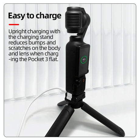 Quick Release Mount Adapter For Dji Osmo Pocket 3 Camera 1 / 4 Inch Hole - With Tripod