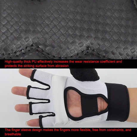 Adults Half Finger Sandbag Training Boxing Gloves - Pu Leather For Fitness And Sparring